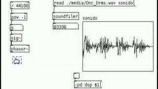 PureData  Sampler con phasor [upl. by Cohby]