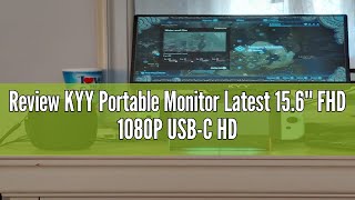 Review KYY Portable Monitor Latest 156 FHD 1080P USBC HDMI Laptop Monitor wSmart Cover Bag amp Du [upl. by Ailyn]