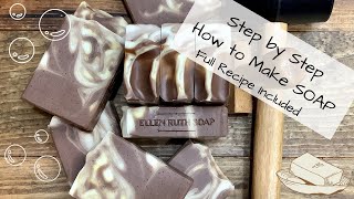 Cold Process Soap Making 101  Step by Step Tutorial w Recipe❣️  Ellen Ruth Soap [upl. by Harrak]