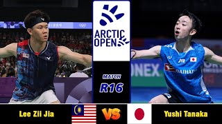 Lee Zii Jia vs Yushi Tanaka  Arctic Open 2024 Badminton  R16 [upl. by Magdala]