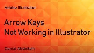 Adobe Illustrator  arrow key not working in illustrator [upl. by Etoile]