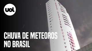 Astrônomos registram chuva de meteoros no Brasil [upl. by Cheyne]