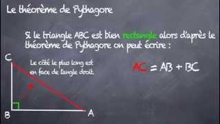 Le theorème de Pythagore 4eme [upl. by Dohsar]