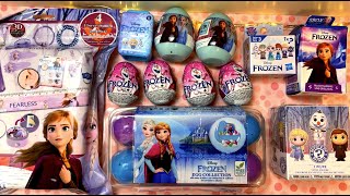 No talking ASMR Unboxing  21 minutes with Elsa Anna and Olaf  Frozen Suprise Eggs boxes and bags [upl. by Cynara]