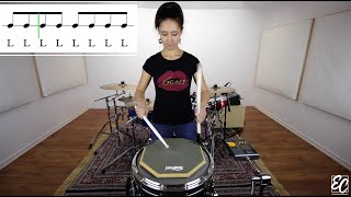 Emmanuelle Caplette Warmup  Full Stroke Free Lesson On Practice Pad [upl. by Hyacinthia]