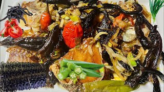 Cuisine🍽️Congolaise Poisson l’anguille fumée kamba Nioka How to cook kamba NiokaDried fish [upl. by Bisset]