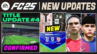 EA FC 25 NEWS  NEW CONFIRMED Title Update 4 Stadiums Real Faces amp More ✅ [upl. by Anelac]