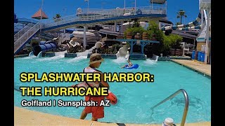 4K Splashwater Harbor Slides  The Hurricane Golfland Sunsplash Mesa AZ [upl. by Badger]