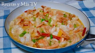 En Solo 10 Minutos Cocinas Estos Deliciosos Camarones y Lo Mejor Súper Fácil de Hacer [upl. by Hereld]