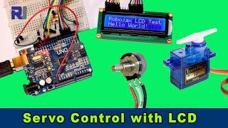 Control Servo with potentiometer and LCD1602 LCD display [upl. by Cornell]