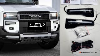 Prado 250 2024 Accessories LED DRL Moldings and more😍🚘 [upl. by Syhr]