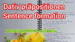 Lesson 18 Dativ präpositionen malayalam [upl. by Marquis]