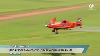 Maior frota de aviação agrícola é utilizada nas lavouras do MT [upl. by Kyl555]