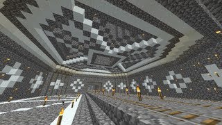 Minecraft Train Tunnels  Halls Decoration [upl. by Tirma]