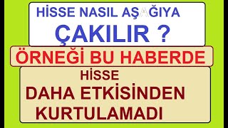 HİSSE NASIL AŞAĞIYA ÇAKILIR  ÖRNEĞİ BU HABERDE  HİSSE DAHA ETKİSİNDEN KURTULAMADI  BİST BORSA [upl. by Esined235]