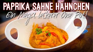 Paprika Sahne Hähnchen  Der Klassiker als One Pot Einen Versuch wert rezeptidee onepot [upl. by Dyraj455]