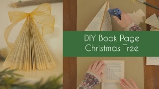 DIY Book Page Christmas Tree [upl. by Inalaeham]