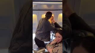 Girl Nails Mans Foot After He Steps on Her Head and Falls Asleep on Plane [upl. by Narba]