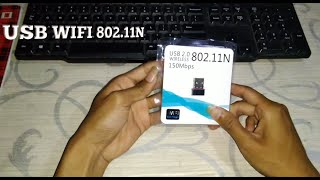 Cara pasang dan install usb wifi wireless 80211N [upl. by Sdlonyer]