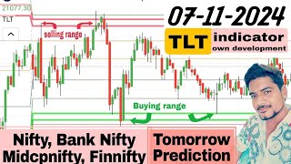 Nifty Prediction for Tomorrow Tamil  07112024  Trading Live Tamil TLT [upl. by Wainwright]