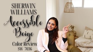 Sherwin Williams Accessible Beige SW 7036 Color Review [upl. by Alolomo]