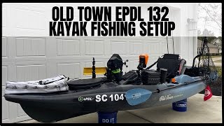 Old Town Sportsman Bigwater ePDL 132 Kayak Fishing Set Up STEEL CAMO [upl. by Mascia542]