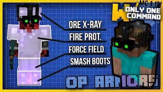 Minecraft  OP ARMOR With Only One Command 112 command [upl. by Aicekan]