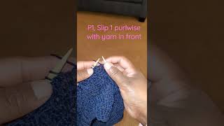 How to complete the Purl 1 SL1wyif for the ranunculus sweater [upl. by Dadirac909]