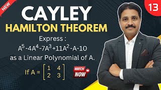 CAYLEY HAMILTON THEOREM SOLVED PROBLEM 13 IN HINDI LECTURE 14  UNIT  MATRICES TIKLESACADEMY [upl. by Hultin394]