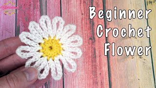 Crochet Puff Flowers 🌸  Very Simple Pattern for Beginners  Tutorials by NHÀ LEN [upl. by Eilrahs651]