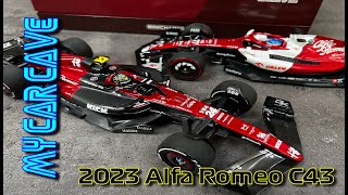 2023 Alfa Romeo C43 Zhou Guanyu in 118th by Minichamps [upl. by Eanerb]