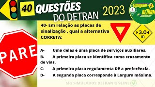 Questões de legislação de trânsito 2024 prova do detran 2024 mgsimuladosdetran2024 detranmg2024 [upl. by Reinhart388]