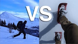 Skis vs Snowshoes The gear  why amp when to use one or the other [upl. by Aicnorev]