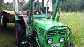 Deutz D 4006 cold start and drive [upl. by Enrol]