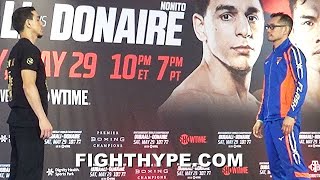 NORDINE OUBAALI amp NONITO DONAIRE COME FACE TO FACE STARE EACH OTHER DOWN AT FIRST FACE OFF [upl. by Seiuqram]