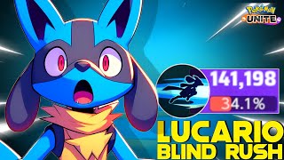 LUCARIO LOOKS INSANELY OP AGAINST FALINKS IN SOLO QUEUE 😲  POKEMON UNITE [upl. by Amle]