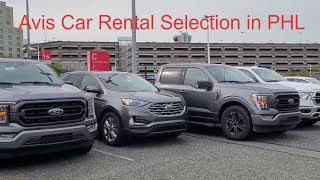 Rental Car Selections Avis Car Rental at Philadelphia Airport May 2024 [upl. by Acissev]