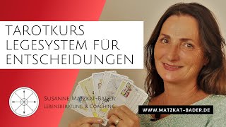 Anleitung Tarotkarten legen lernen  Mit 4 Tarotkarten eine Entscheidung finden Legesystem quotKreuzquot [upl. by Nohs]