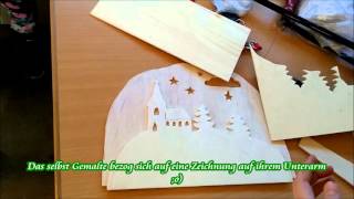 Winterliches Weihnachtsbasteln Holzwerken an einer Grundschule [upl. by Zoe]