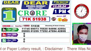 LOTTERY LIVE DEAR NAGALAND STATE LOTTERY SAMBAD DRAW RESULT 13052024 NAGALAND LOTTERY LIVE [upl. by Sweeney]