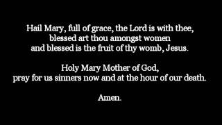 The Hail Mary Text and Audio [upl. by Ellenahs]