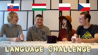 LANGUAGE CHALLENGE Polish Hungarian Czech Slovak  Globe in the Hat 2 [upl. by Emyle901]