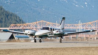 Piper PA34 Seneca II Takeoff [upl. by Hirschfeld]