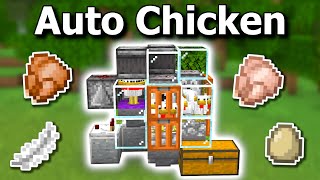 Easy Automatic Cooked Chicken Farm Minecraft 120  Tutorial [upl. by Ahsit]