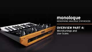 Korg monologue Video Overview Part 4 Sequencer Microtunings and User Scales [upl. by Estey271]