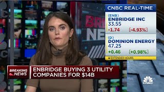 Enbridge buying three utility companies for 14 billion [upl. by Ellehcrad]