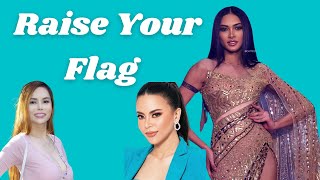 Raise Your Flag Miss Universe 2021 Beatrice Gomez  Miss World Tracy Maureen Perez [upl. by Leryt]