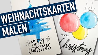 Weihnachtskarten Malen 🎄🖌️ Gestalte deine eigenen Karten für das Fest 🌟 [upl. by Morrell]