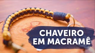 Macramê Fácil de Fazer Chaveiro Nó Quadrado  Tutorial Passo a Passo [upl. by Reba]