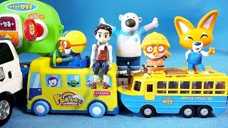 뽀로로 무선 타운버스 수륙양용차 또봇 세모 장난감 Pororo mini cars amp Tobot toys [upl. by Dnilazor]